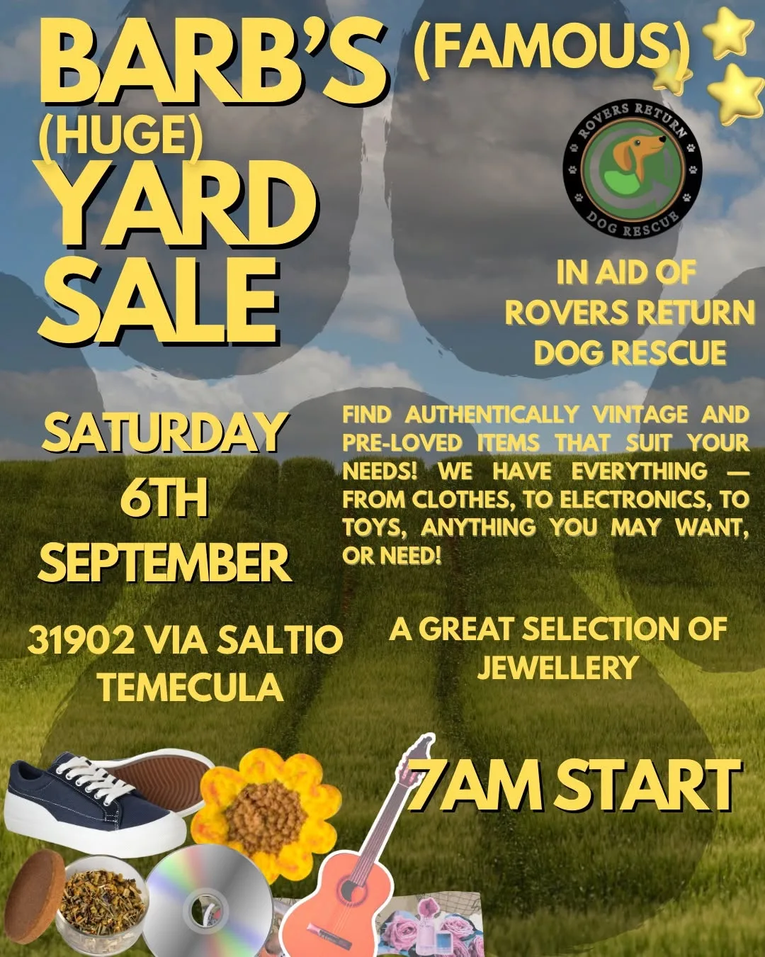 Barb’s Huge Yard Sale flyer